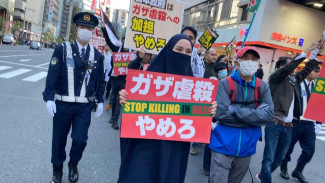 Ikut Aksi Bela Palestina di Jepang, Zaskia Mecca Menitikkan Air Mata