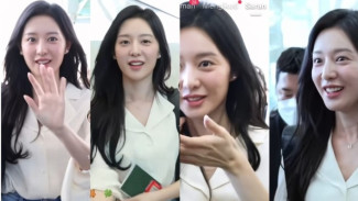 Pesona Kim Ji Won Tiba di Indonesia, Disambut Penggemar di Bandara